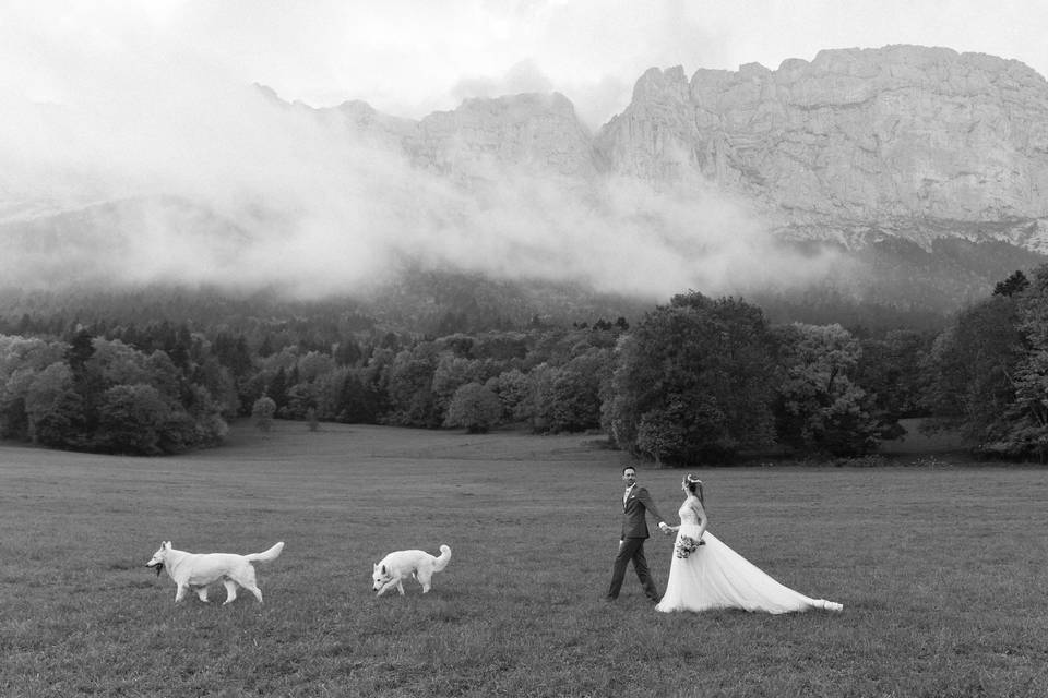 Séance couple en montagne