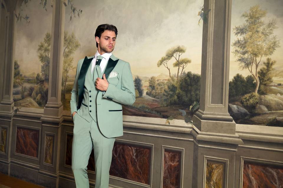 Costume Complet Vert Clair