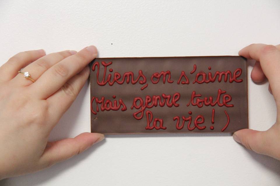 Tablettes avec message