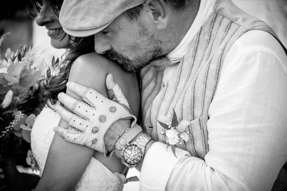 Photo de couple noir et blanc