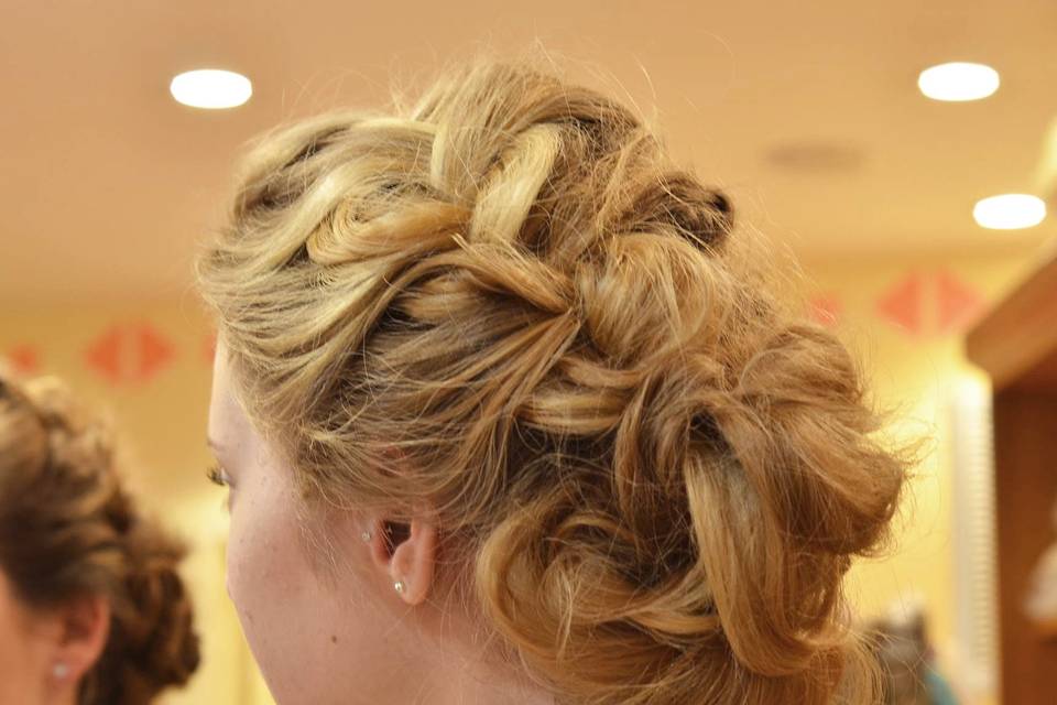 Chignon tressé mariée