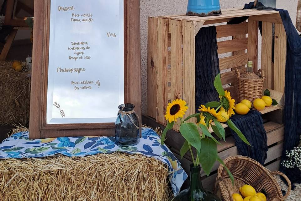 Entrée avec le menu