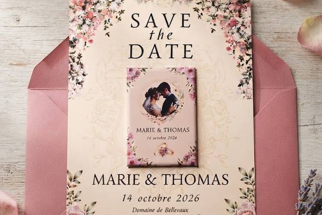 Save the date rectangle