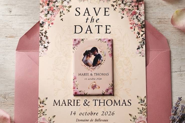 Save the date rectangle