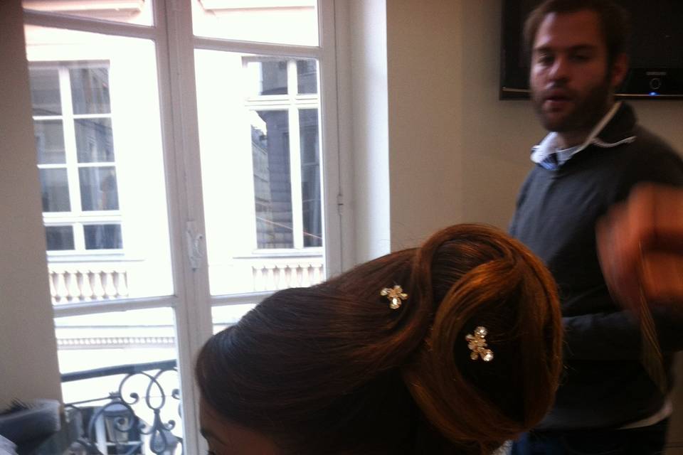 Chignon haute couture et stras