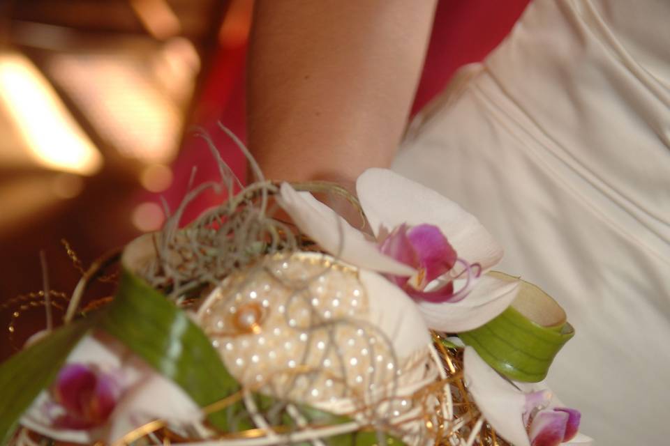 Bouquet de mariée retombant