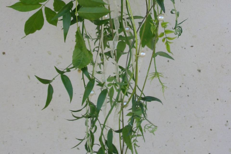 Bouquet de mariée retombant