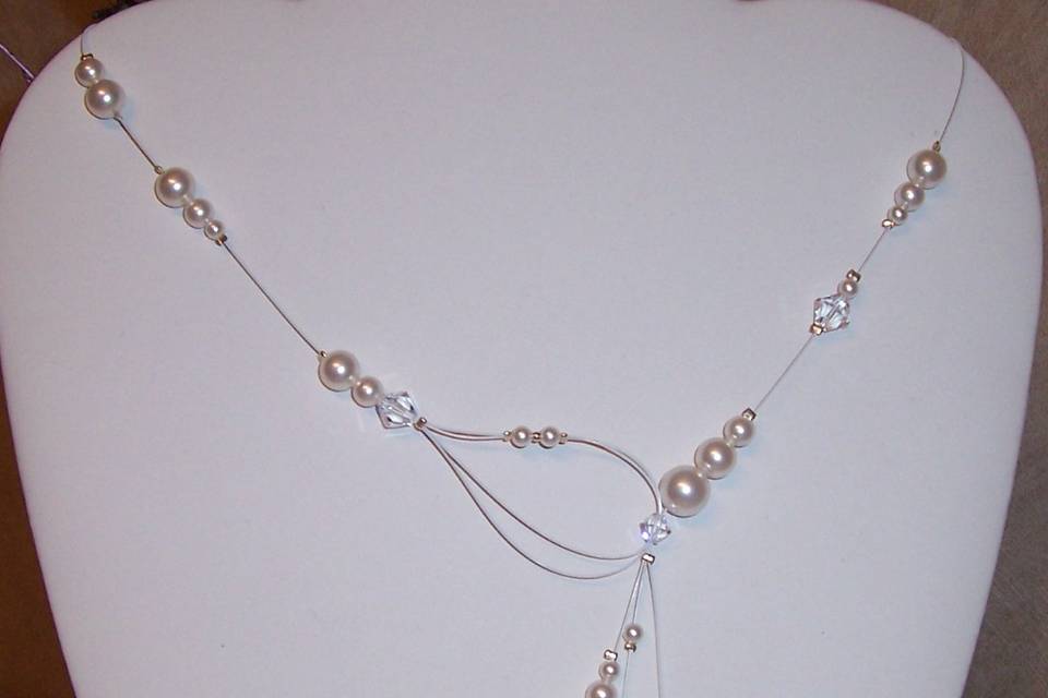 Collier mariage perles ivoire