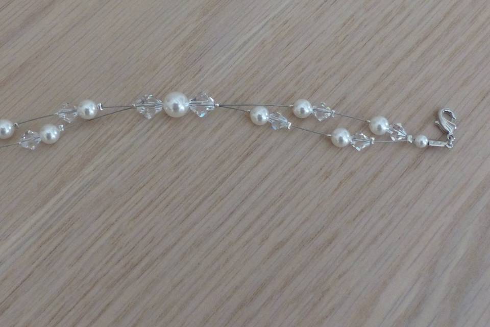 Bracelet mariage blanc cristal