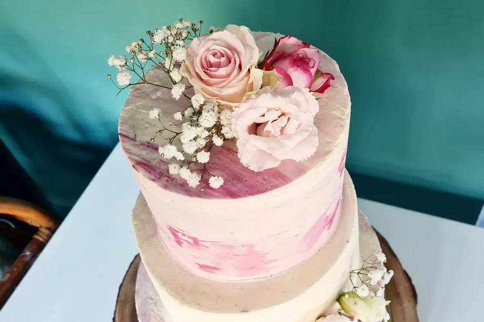 Pointe de rose layer cake