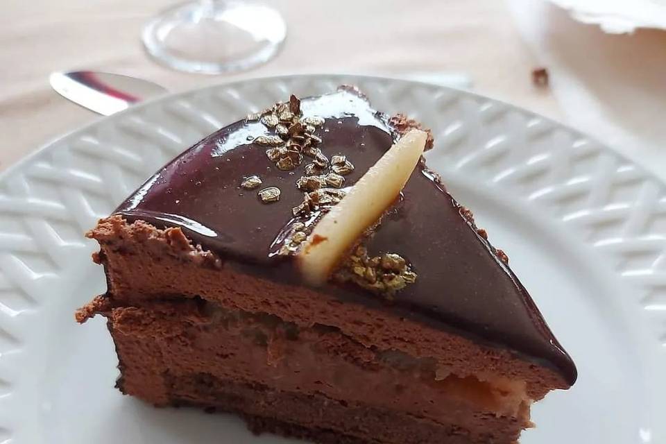 Entremet poire chocolat