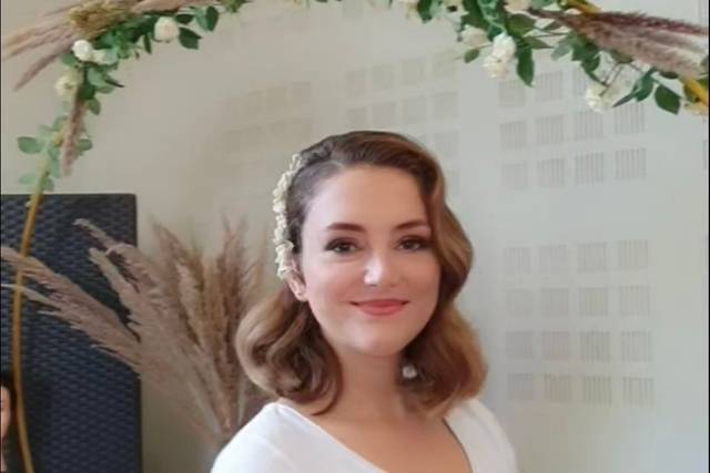 Coiffure rétro chic mariage