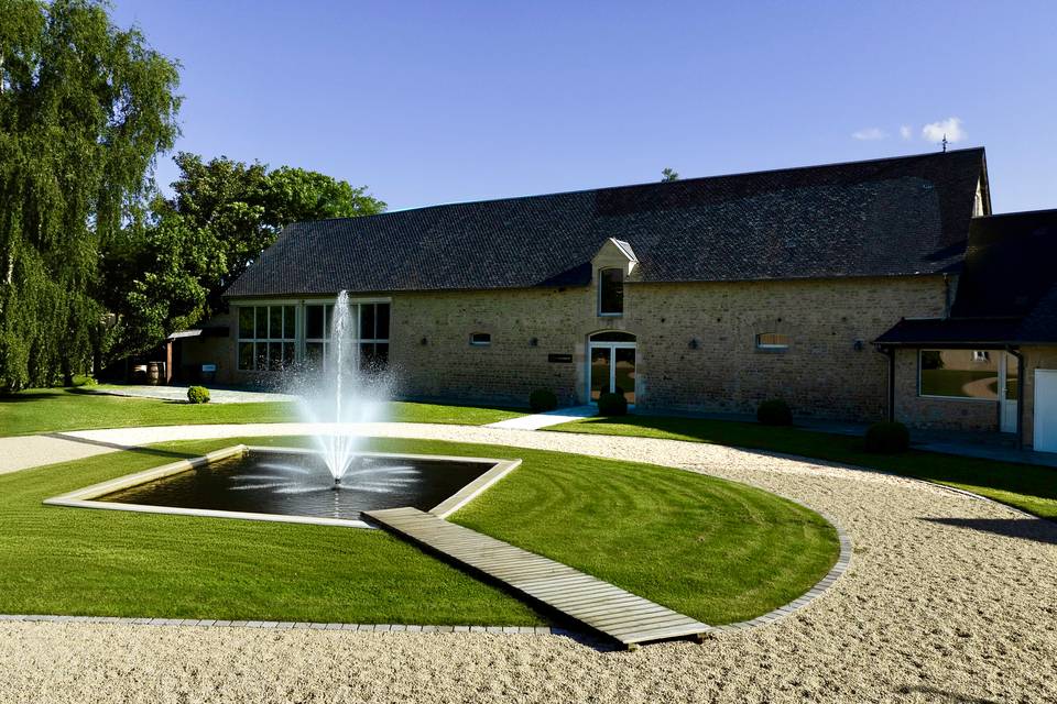 Fontaine jet d'eau ponton