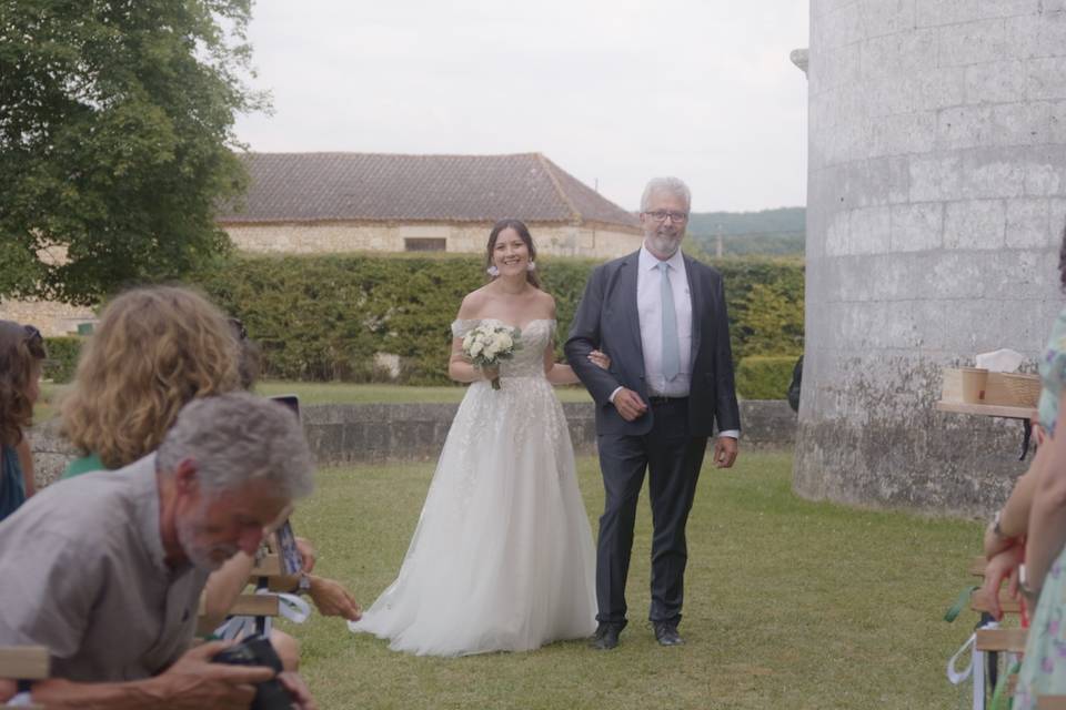 La mariée et son père