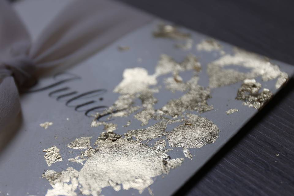 Enveloppe feuille d'or deco
