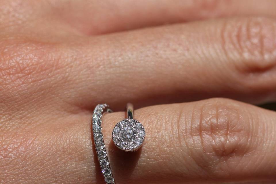 Bague double diamant