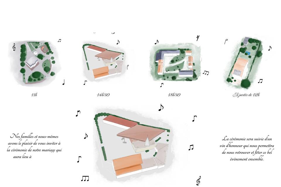 Illustratiions des lieux