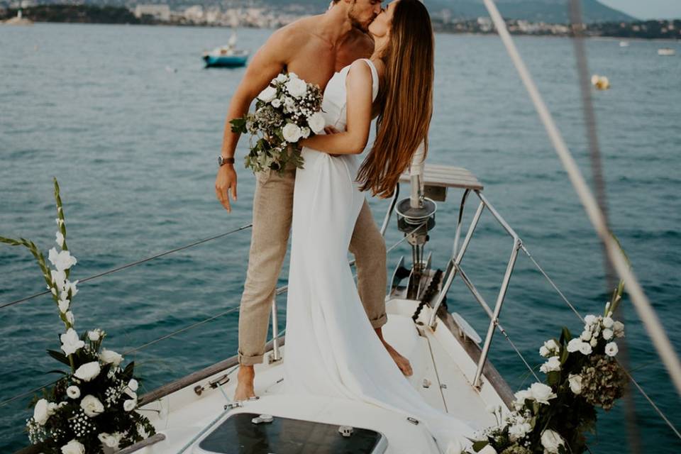 Se marier sur un bateau ..