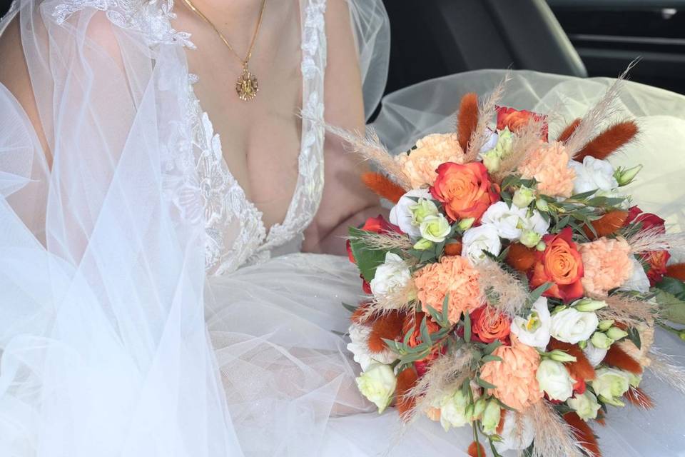 Arrivée de la mariée !