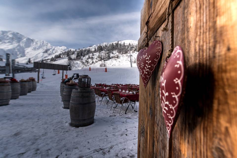 Terrasse vue hiver