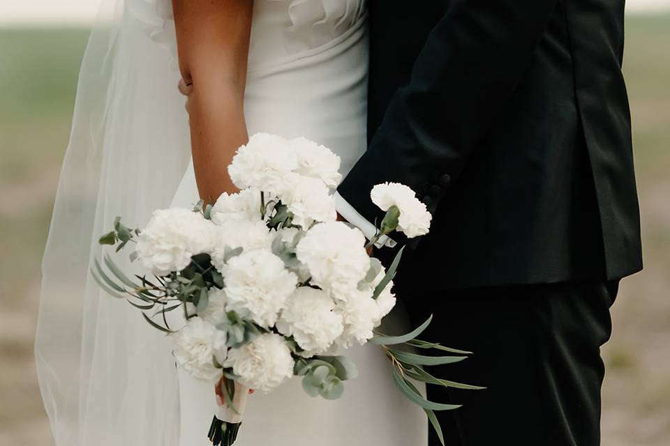 Bouquet de mariée minimalist