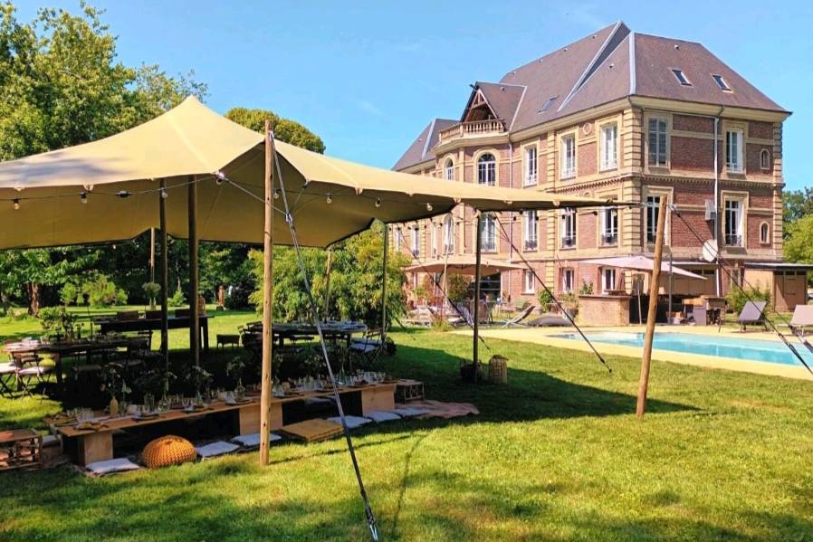 Tente mariage château