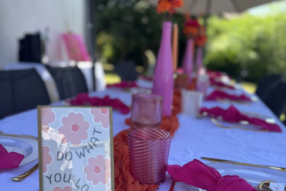 déco orange et rose