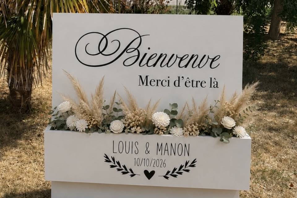 panneau de bienvenue