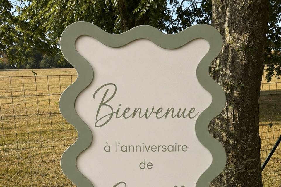panneau de bienvenue