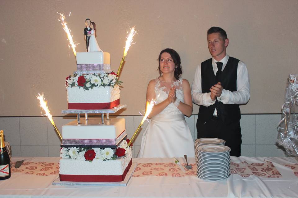 Champêtre gateau mariage