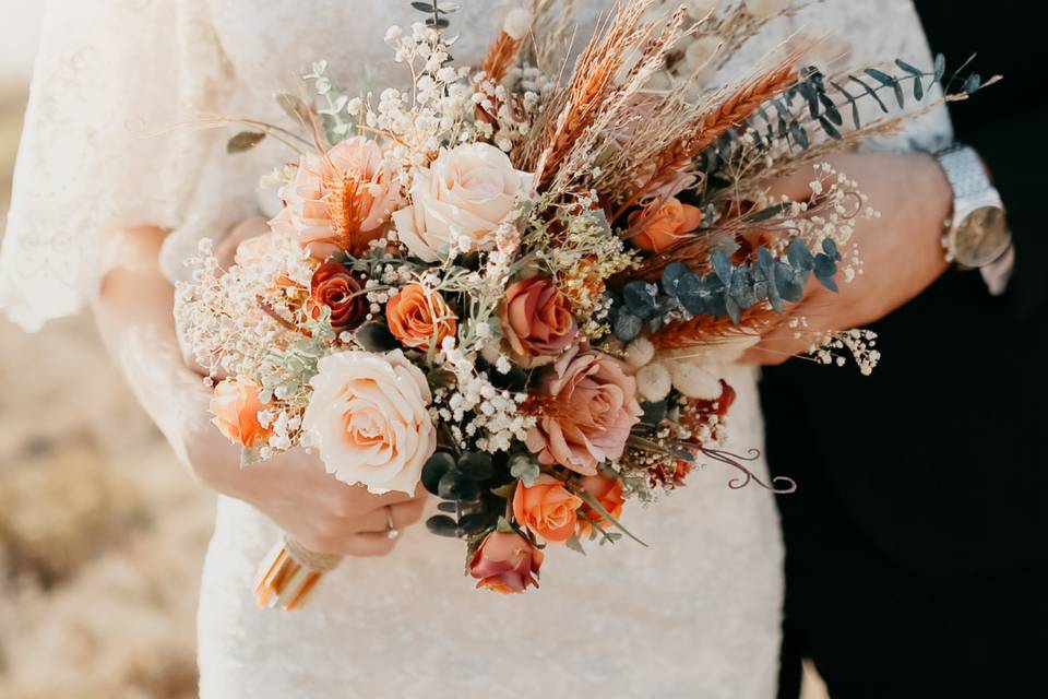 Fleurs mariage champêtre