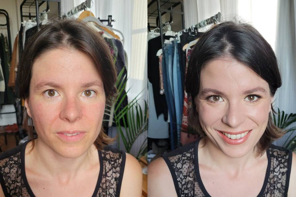 Claire, maquillage mariée