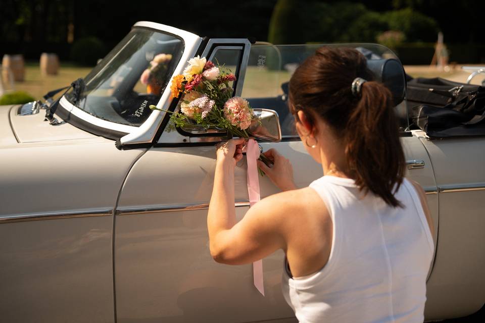 La voiture des mariés