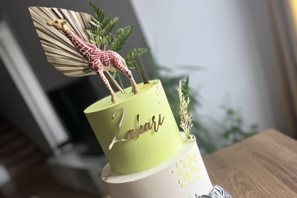 Gâteau jungle chic