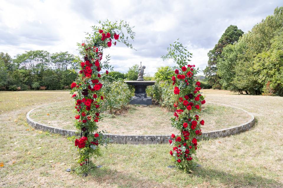 arche de fleurs jardin