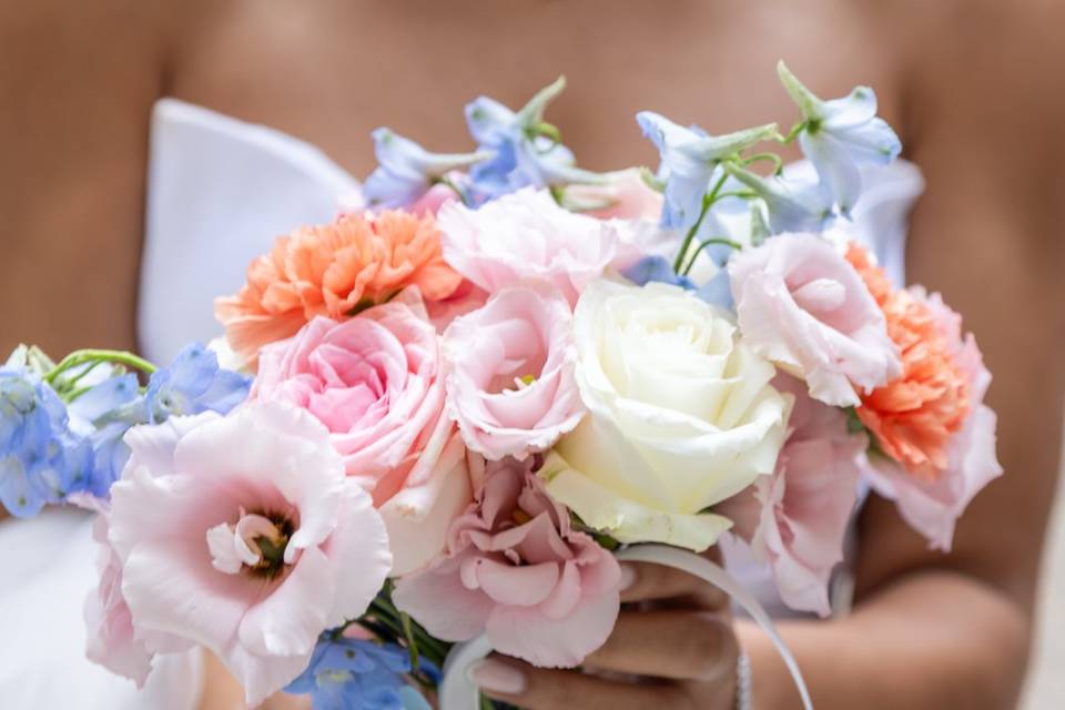 bouquet mariée pastel