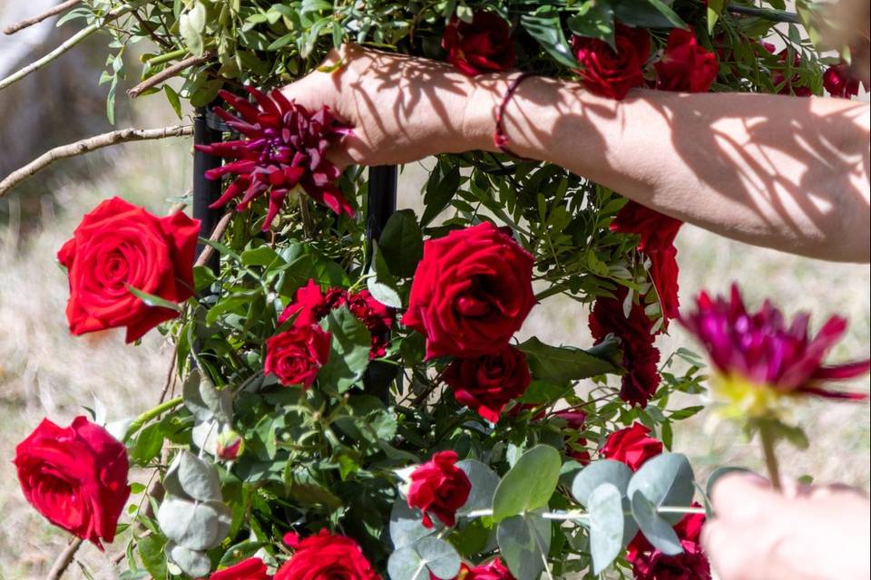 travail de design floral