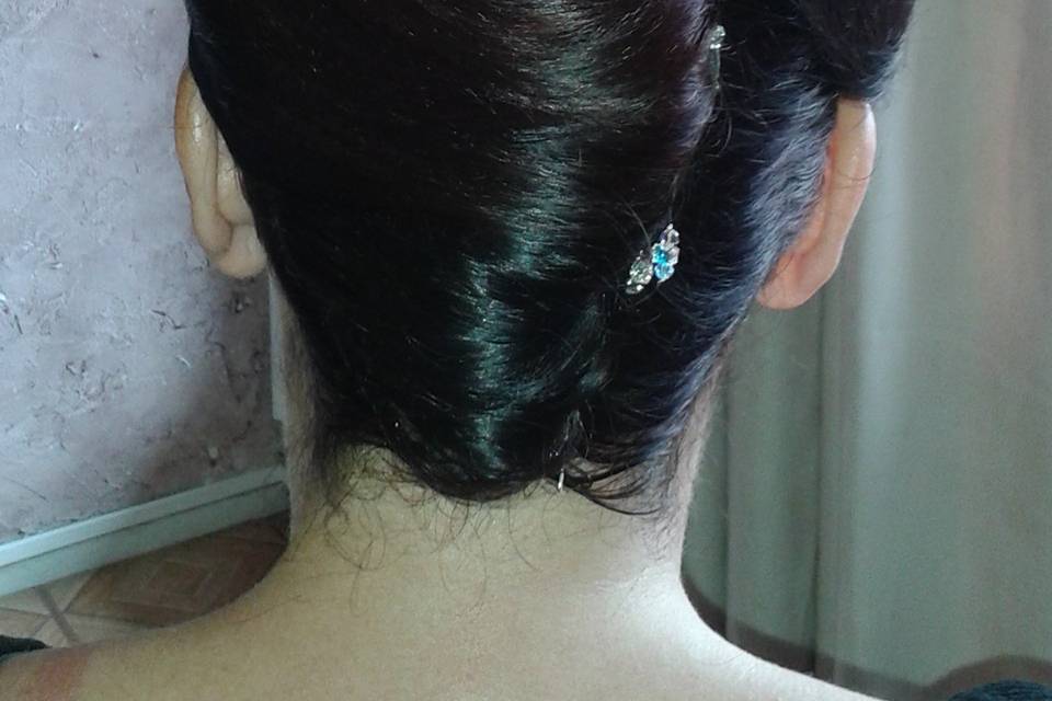 Chignon banane cheveux fins