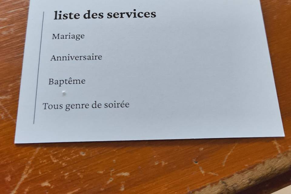 Carte de visite verso