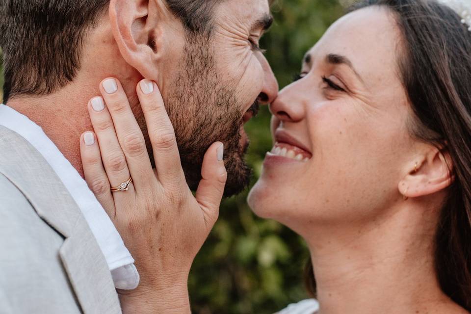 Le premier baiser des mariés