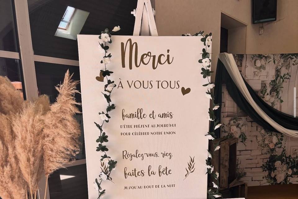 Chevalet avec affiche