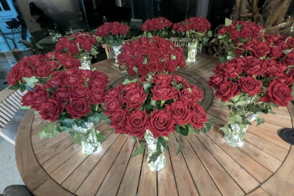 Lot de roses artificielles