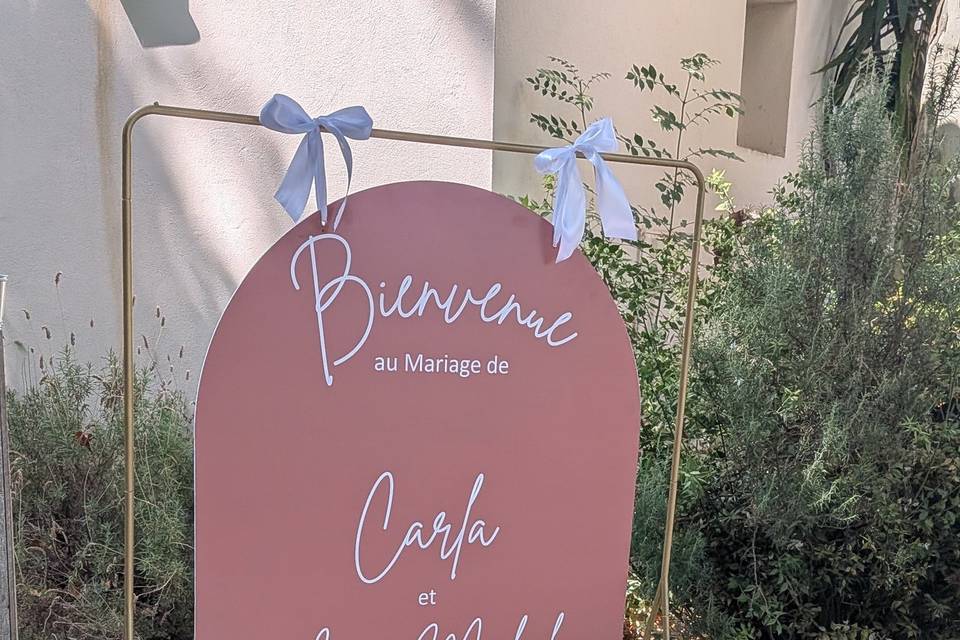 Panneau de bienvenue
