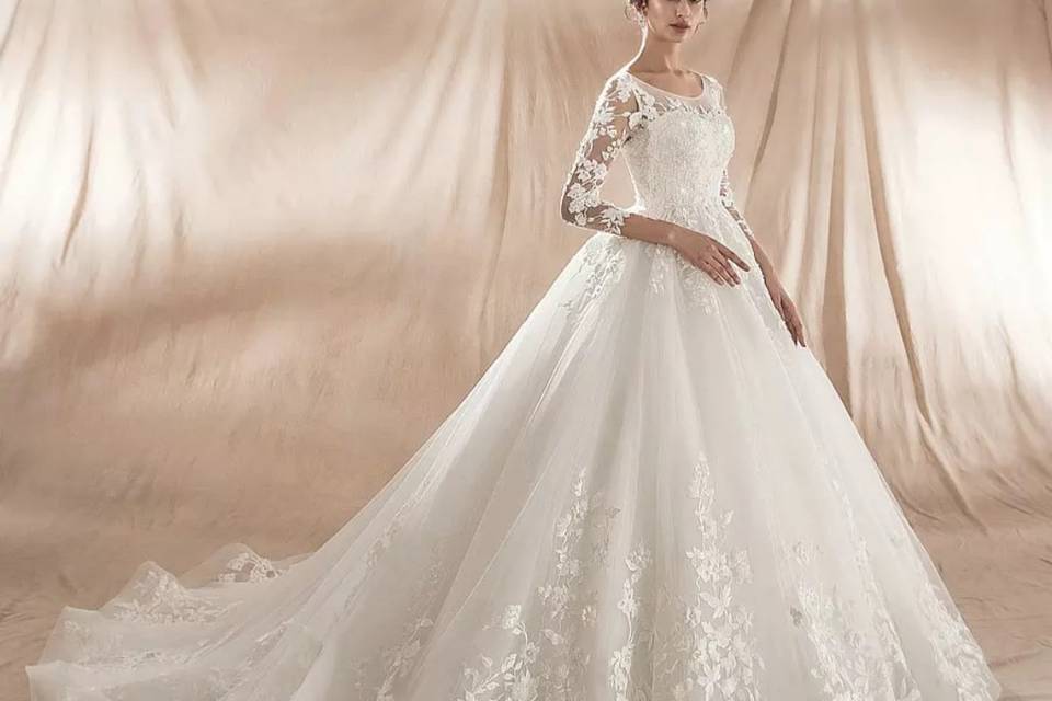 Robe de mariée avec manches