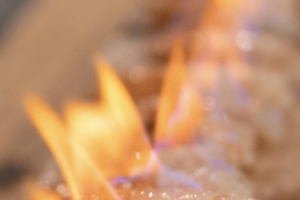 Flambage, cuisson, direct