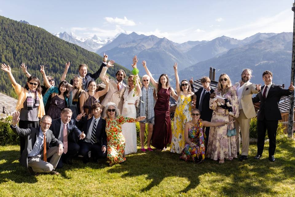 Photo de groupe joyeuse