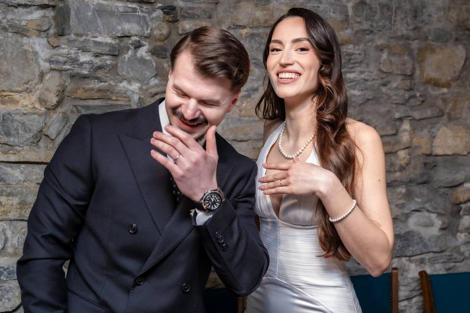 Fou rire des mariés