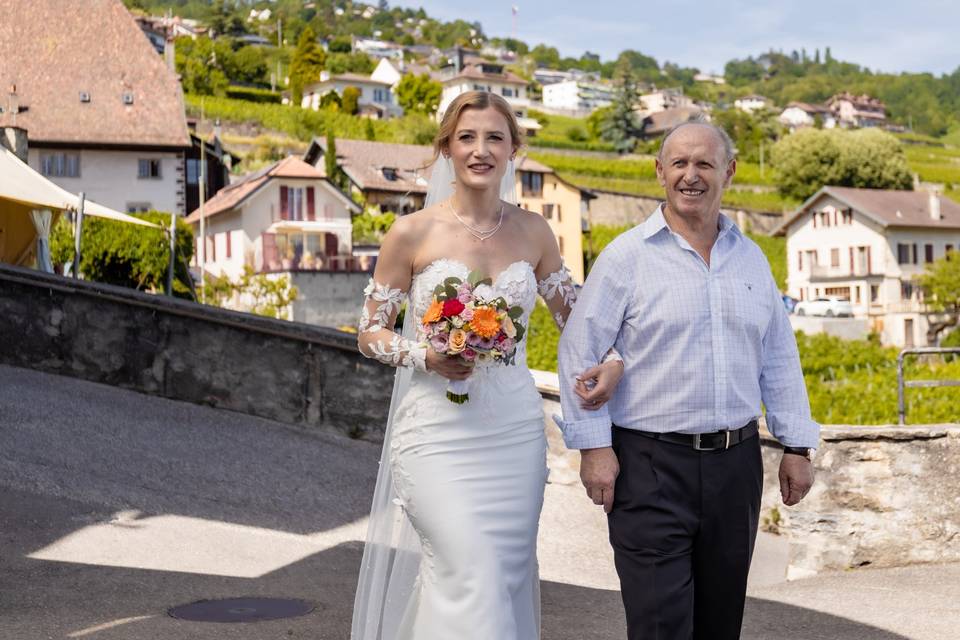 L'arrivée de la mariée