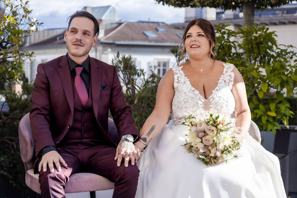 Sabrina et Idrisse assis