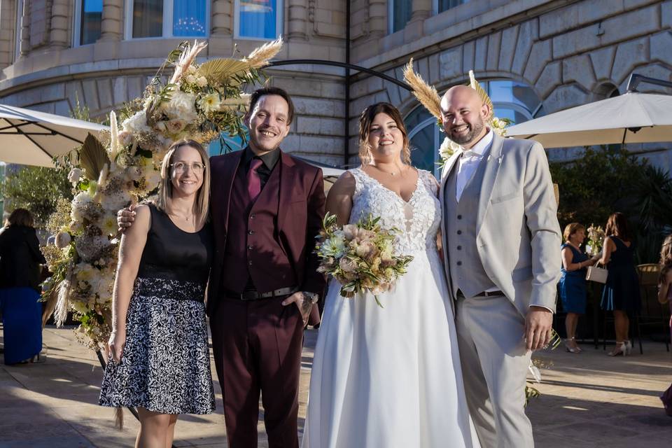 Avec un couple de proches